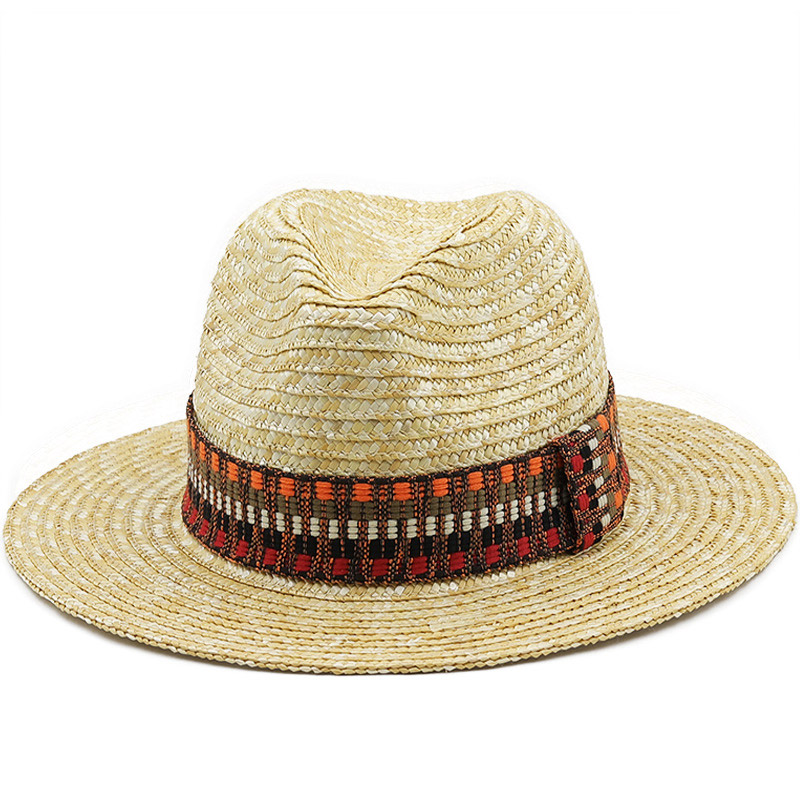 Topi Matahari Panama Jerami Gandum Pantai Mens