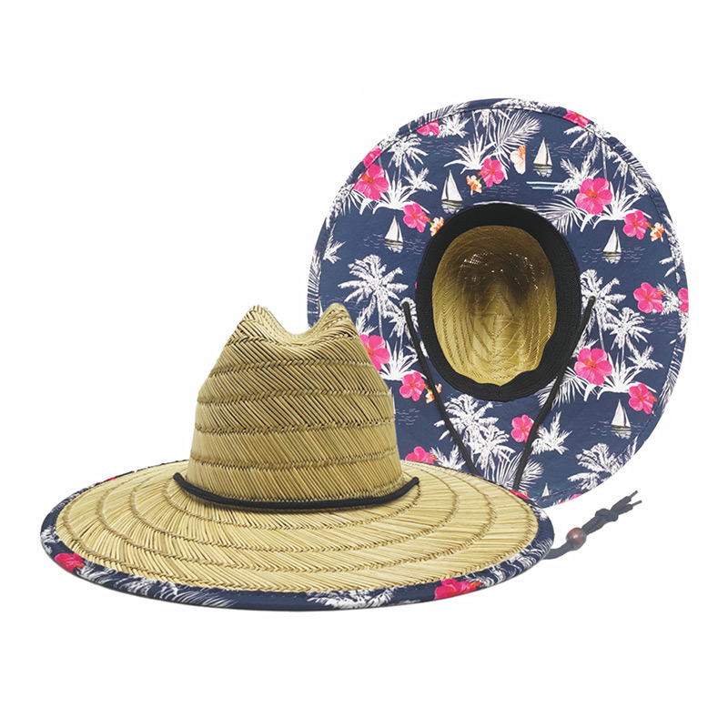 Topi Jerami Flora Lelaki