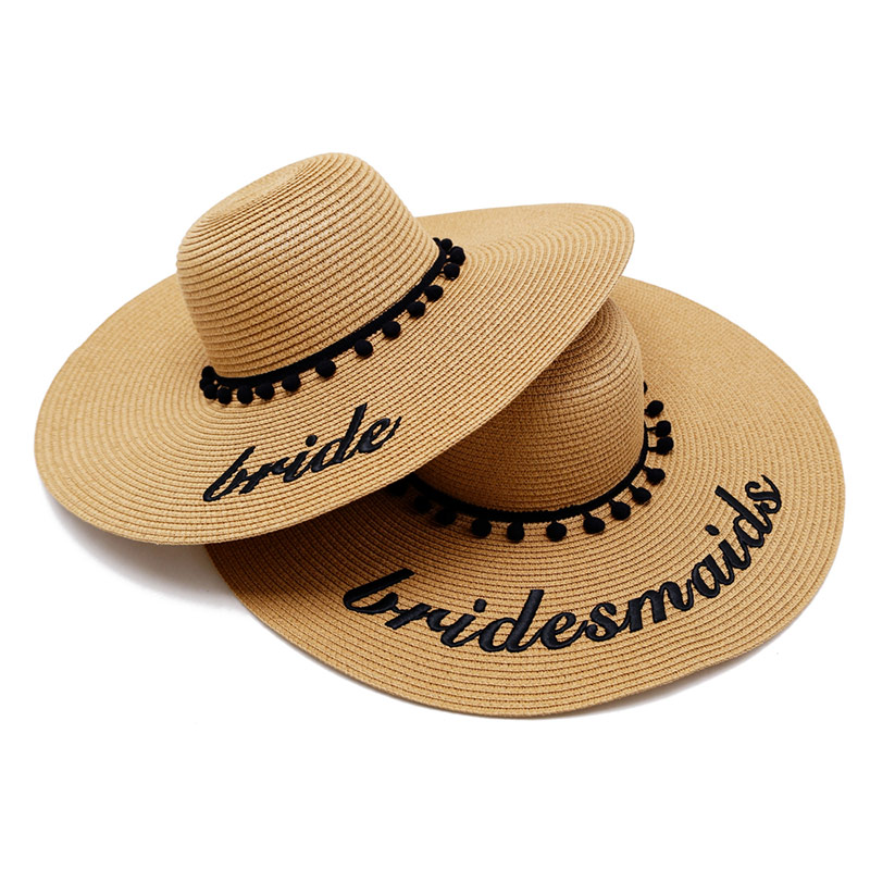 Sun Protect Bride Straw Hat untuk Bulan Madu