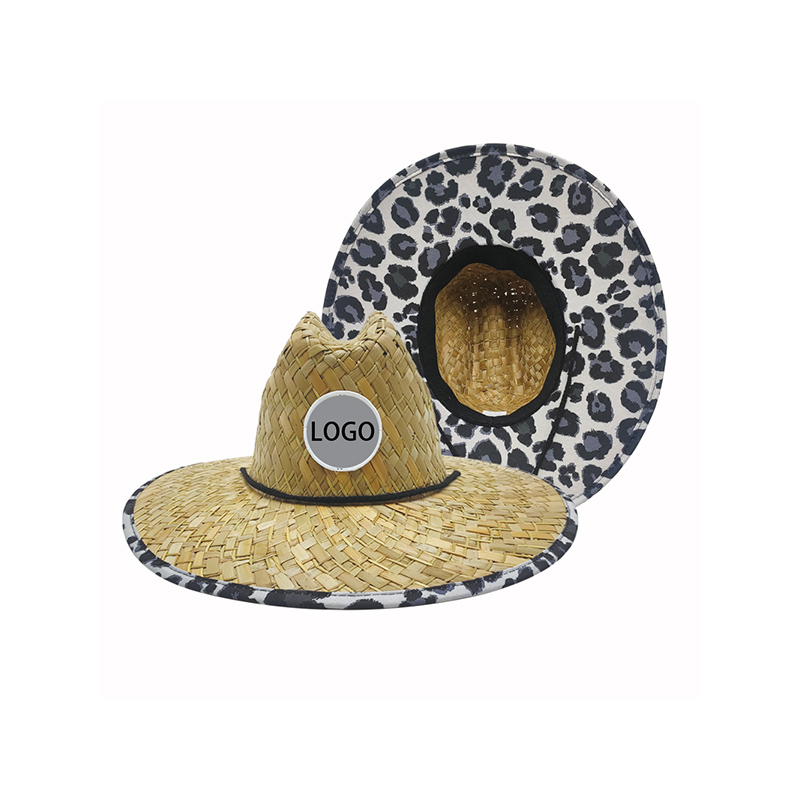 Topi Jerami Leopard Wanita